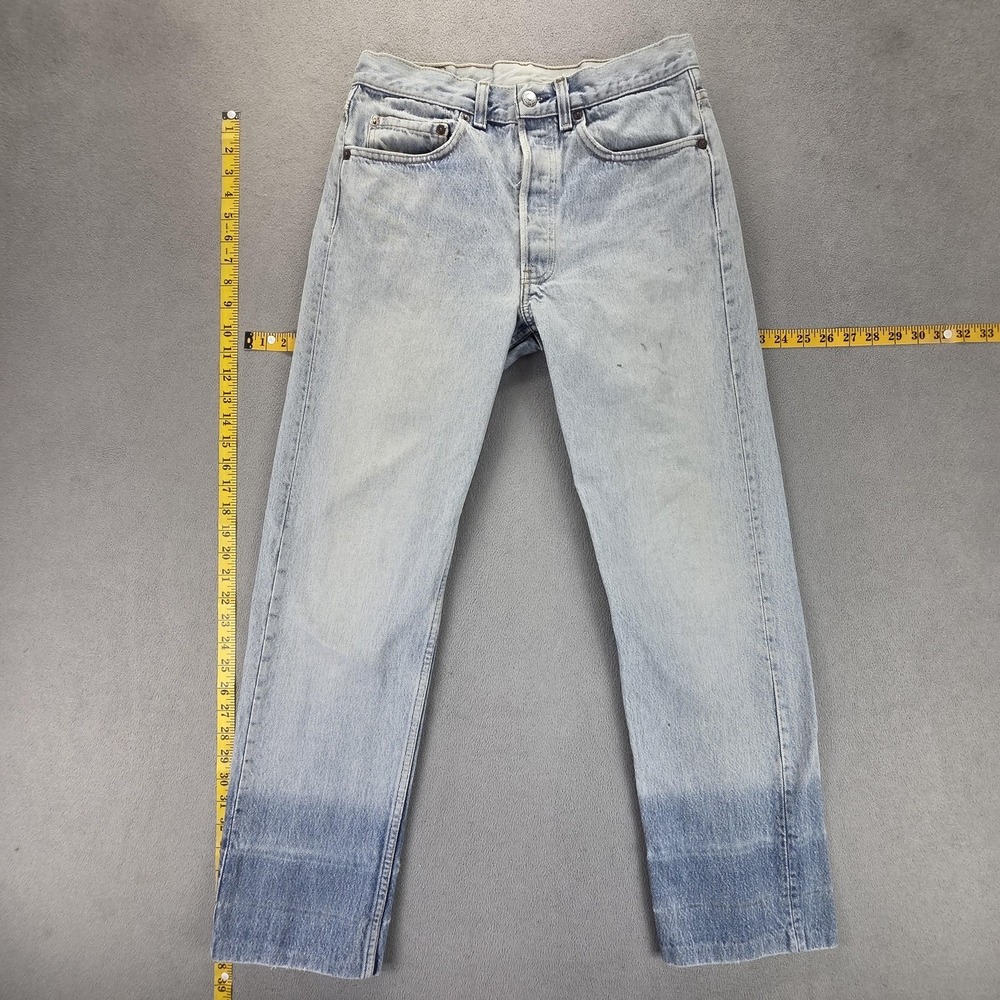 Vintage Levis 501 Jeans Mens Blue Made In USA 90s Art Customized Fits 28x29